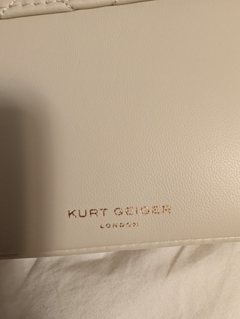 Kurt Geiger White Quilted Shoulder Bag with Embroidered Eye - Picture 3 of 8